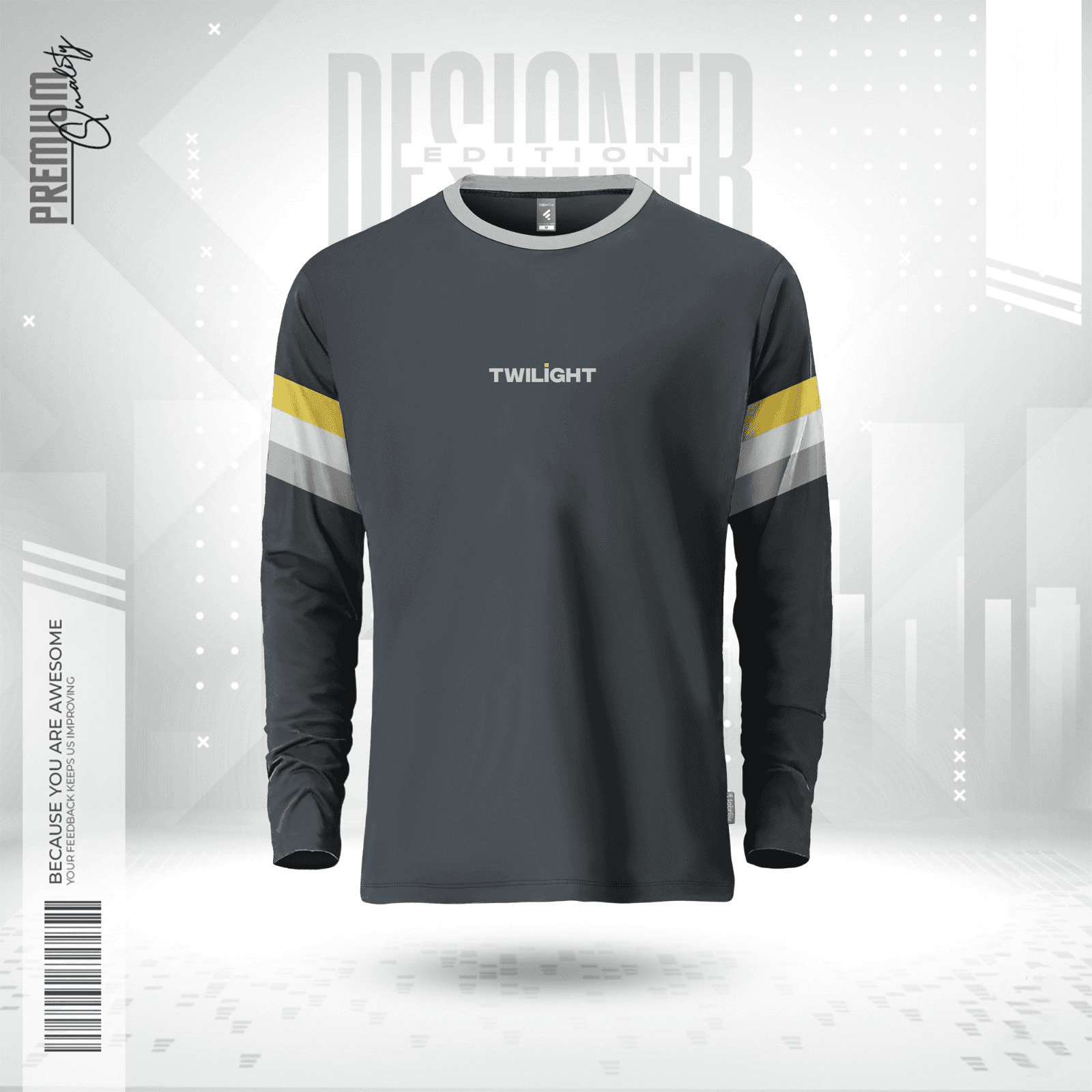 Mens Metro Edition Premium Full Sleeve T-shirt - Twilight