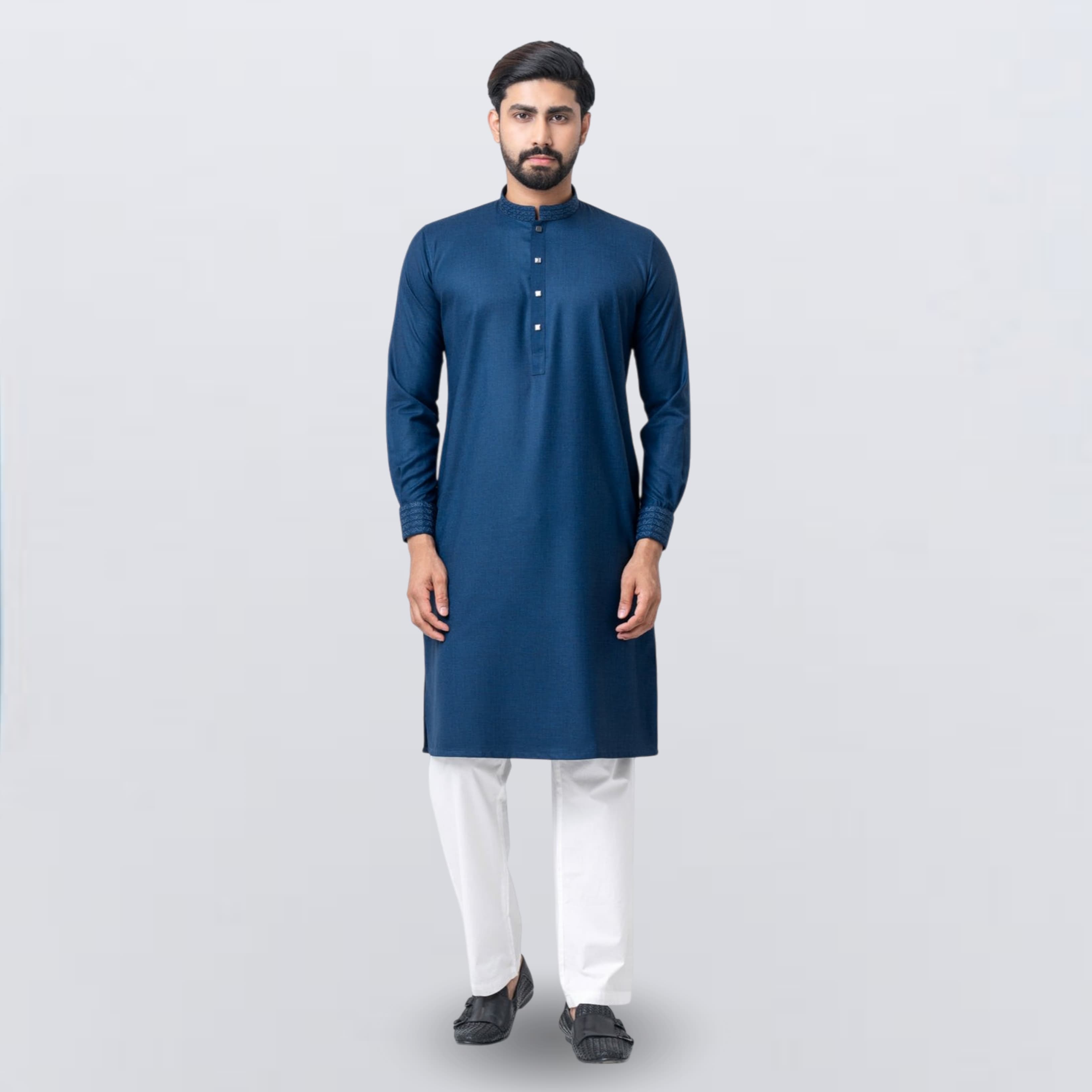 Luxury Embroidered Panjabi - Royal Blue