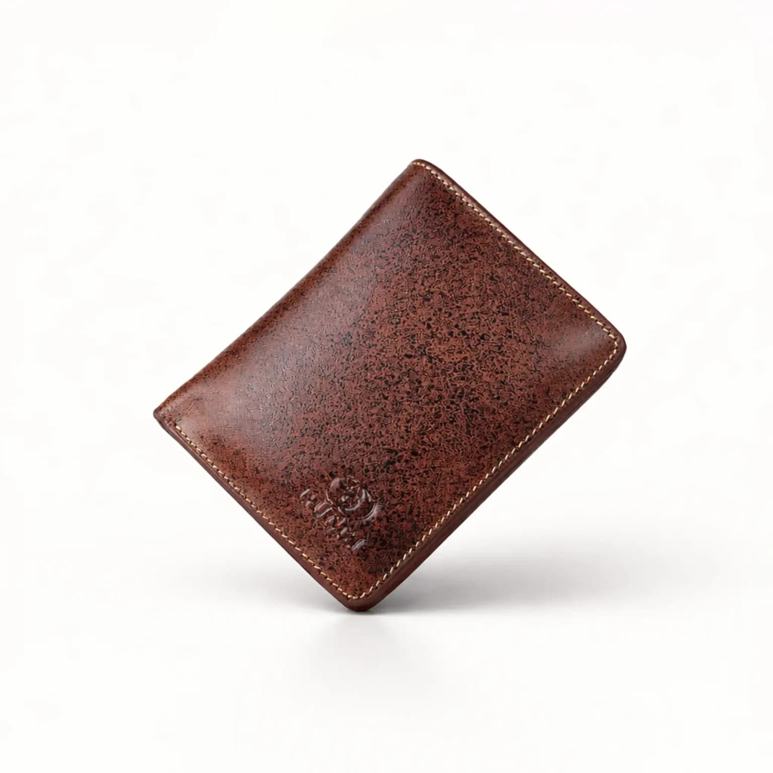 Genuine Leather Bifold Wallet – Brown